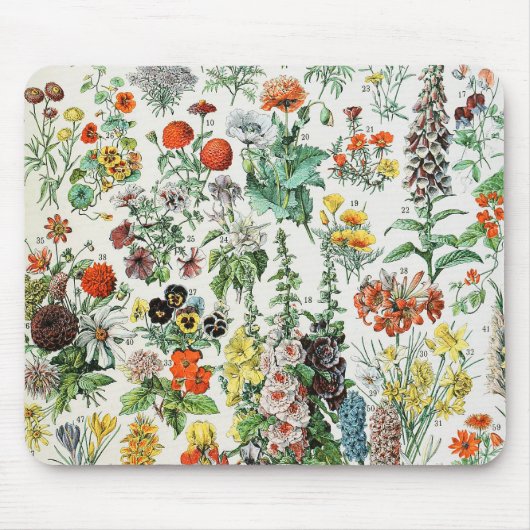 Vintage Blume Mousepad (Vorne)