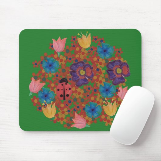 Vintage Blume Mousepad (Mit Mouse)