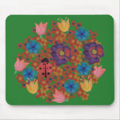 Vintage Blume Mousepad (Vorne)