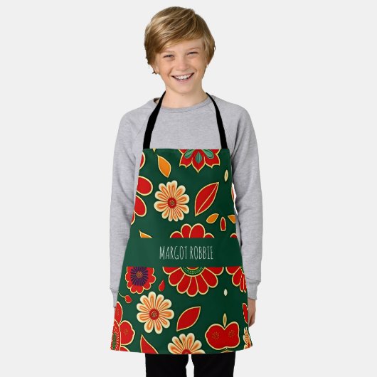 Vintage Blume Muster der Beete Schürze (Getragen)