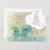 Vintage Blume - Muttertag glücklich Postkarte (Vorne/Hinten)