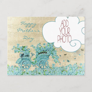 Vintage Blume - Muttertag glücklich Postkarte