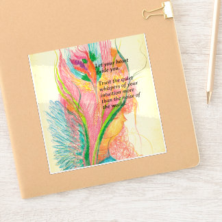 Vintage Blume nach Maß geschnitten Angel Vinyl Sti Aufkleber