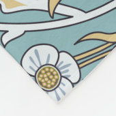 Vintage Blume, nahtlos blaue Blattspalte Fleecedecke (Ecke)