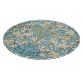 Vintage Blume, nahtlos blaue Blattspalte Schneidebrett (Ecke)