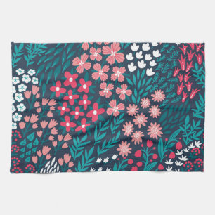 Vintage Blume Nahtlose Textur. Geschirrtuch