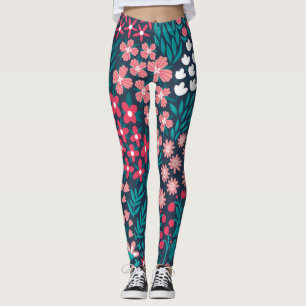 Vintage Blume Nahtlose Textur. Leggings