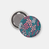 Vintage Blume Nahtlose Textur. Magnet (Vorderseite/Rückseite)