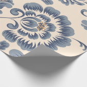 Vintage Blume nahtloses Musterelement. elegant Geschenkpapier (Ecke)