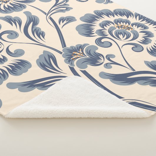 Vintage Blume nahtloses Musterelement. elegant Sherpadecke (3/4)