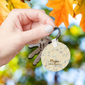 Vintage Blume Name antikbraun Schlüsselanhänger