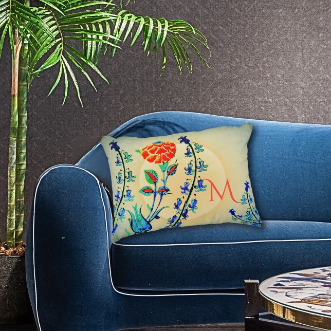 Vintage Blume Nelken Mit Monogramm Dekokissen (Von Creator hochgeladen)