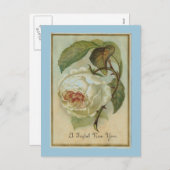 Vintage Blume Neujahr Feiertagspostkarte (Vorne/Hinten)