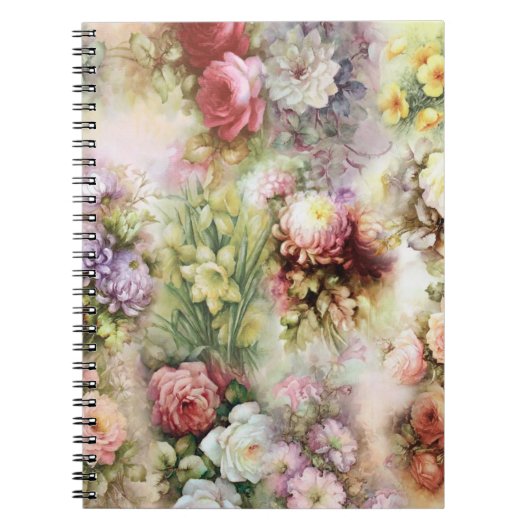 Vintage Blume Notizblock (Vorderseite)
