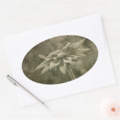 Vintage Blume Ovaler Aufkleber (Umschlag)
