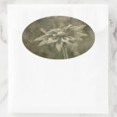 Vintage Blume Ovaler Aufkleber (Tasche)