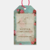 Vintage Blume Papier - Geschenkmarke Geschenkanhänger (Vorderseite)