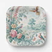 Vintage Blume Pappteller (Vorderseite)