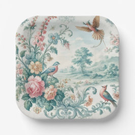 Vintage Blume Pappteller