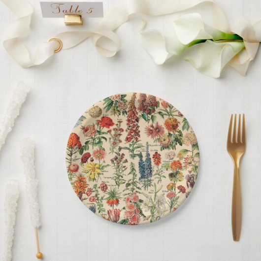 Vintage Blume Pappteller (Hochzeit)