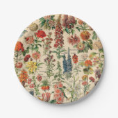 Vintage Blume Pappteller (Vorderseite)