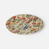 Vintage Blume Pappteller (Schrägansicht)