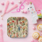 Vintage Blume Pappteller (Party)