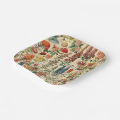 Vintage Blume Pappteller (Gewinkelt)