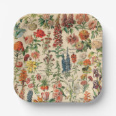Vintage Blume Pappteller (Vorderseite)