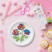 Vintage Blume Pappteller (Party)