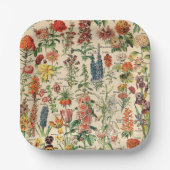 Vintage Blume Pappteller (Vorderseite)