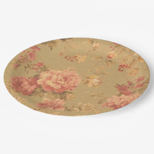 Vintage Blume Pappteller
