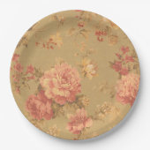 Vintage Blume Pappteller (Vorderseite)