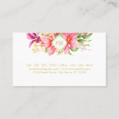 Vintage Blume Pastell Event Planner Business Card Visitenkarte (Rückseite)