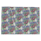 Vintage Blume Peonies Anemones and Lupins Große Geschenktüte (Rückseite)