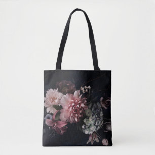 Vintage Blume. Peonies, Tulpen, Lilien, Hydrangea Tasche