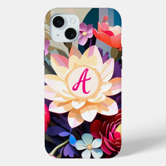 Vintage Blume Personalisiert Case-Mate iPhone Hülle (Rückseite)