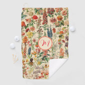 Vintage Blume (personalisiert) Golfhandtuch (Insitu)