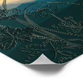 Vintage Blume Pflanze Florenz Poster (Ecke)