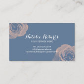 Vintage Blume Pink Blue Beauty Salon Loyalität Treuekarte (Rückseite)