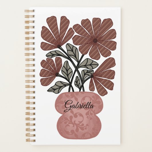 Vintage Blume Planer (Vorderseite)