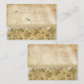 Vintage Blume Platzkarte (Vorne/Hinten)