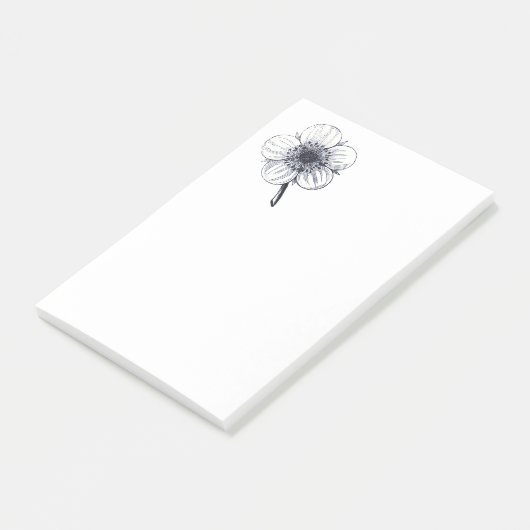 Vintage Blume. Post-it Klebezettel (angewinkelt)