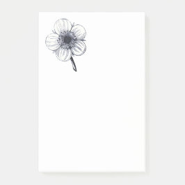 Vintage Blume. Post-it Klebezettel