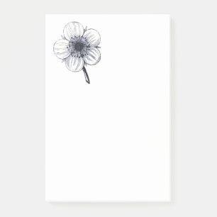 Vintage Blume. Post-it Klebezettel