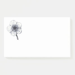 Vintage Blume. Post-it Klebezettel