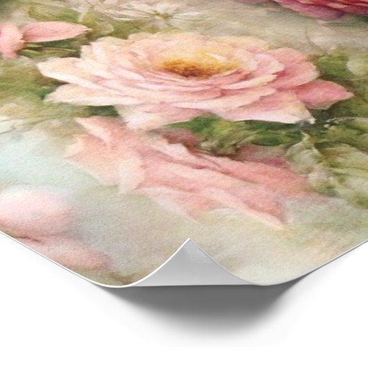 Vintage Blume Poster (Ecke)