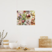 Vintage Blume Poster (Küche)