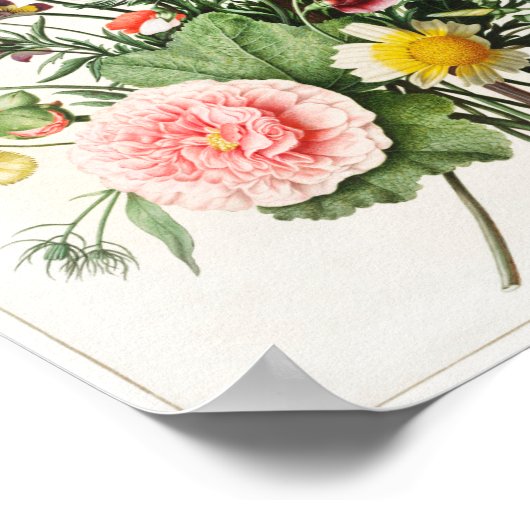 Vintage Blume Poster (Ecke)