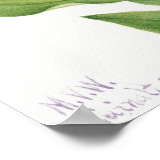 Vintage Blume Poster (Ecke)